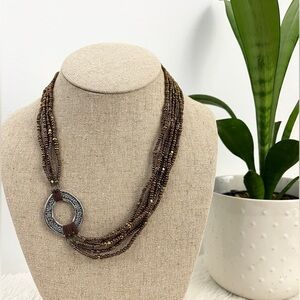 SILPADA bronze seed beads necklace